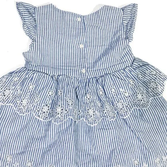 Gap Baby Girl Layered Eyelet Flutter Dress 1824 M - Picture 4 of 9